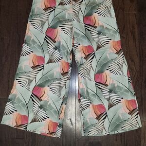 Calia‎ Desert Flora Agave Leaf Cover-Up Pants Wide Loose Leg